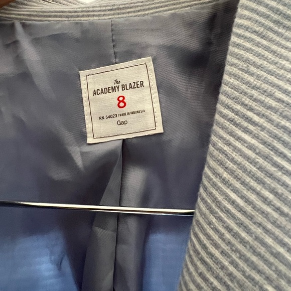 Gap women’s blue and white striped blazer size 8 - Picture 3 of 5